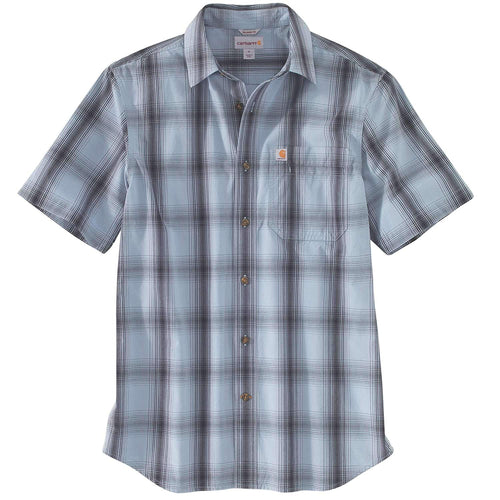 Carhartt Men's Essential Plaid Open Collar Short Sleeve Shirt