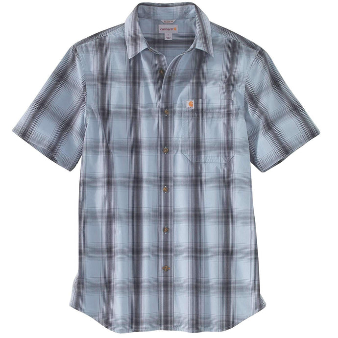 Carhartt Men's Essential Plaid Open Collar Short Sleeve Shirt